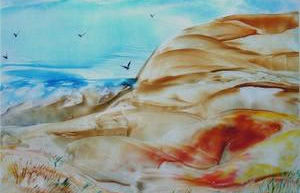 Encaustic Bild - Dünenlandschaft