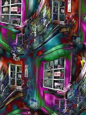 Digitale Kunst Bilder - hier: Kleine Gasse